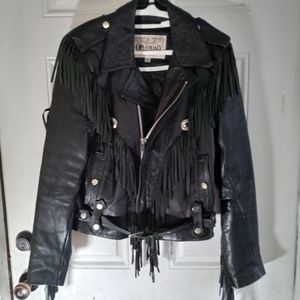 Vintage open road leather jacket